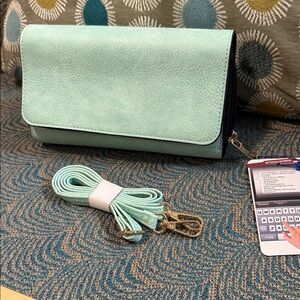 Mint Green Women's Phone Crossbody Bag